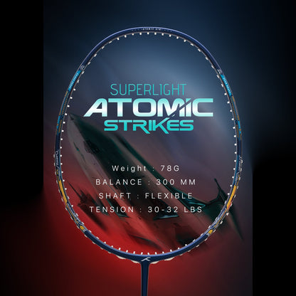 Hundred ATOMIC AIR 78 badminton racket, black/gold