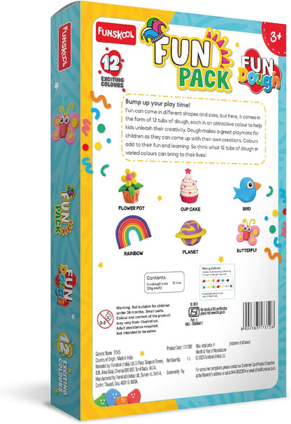 Funskool-Fundough Compound Box of Colours, 600gms, (12×50 GMS) Multicolour, Dough, Toy, Shaping, Sculpting, 3 Years (1731200)
