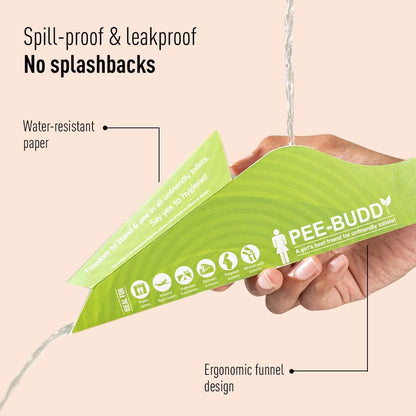 PEE BUDDY Urinal aus Pappe Pipi Trichter für Frauen, Pinkeln im Stehen, Urinierhilfe für Frauen Antibacterial Pipi Trichter für Frauen