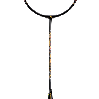 HUNDRED Battle 900-4U Badminton Racket with Graphite String and Complete Racket Cover (Black)