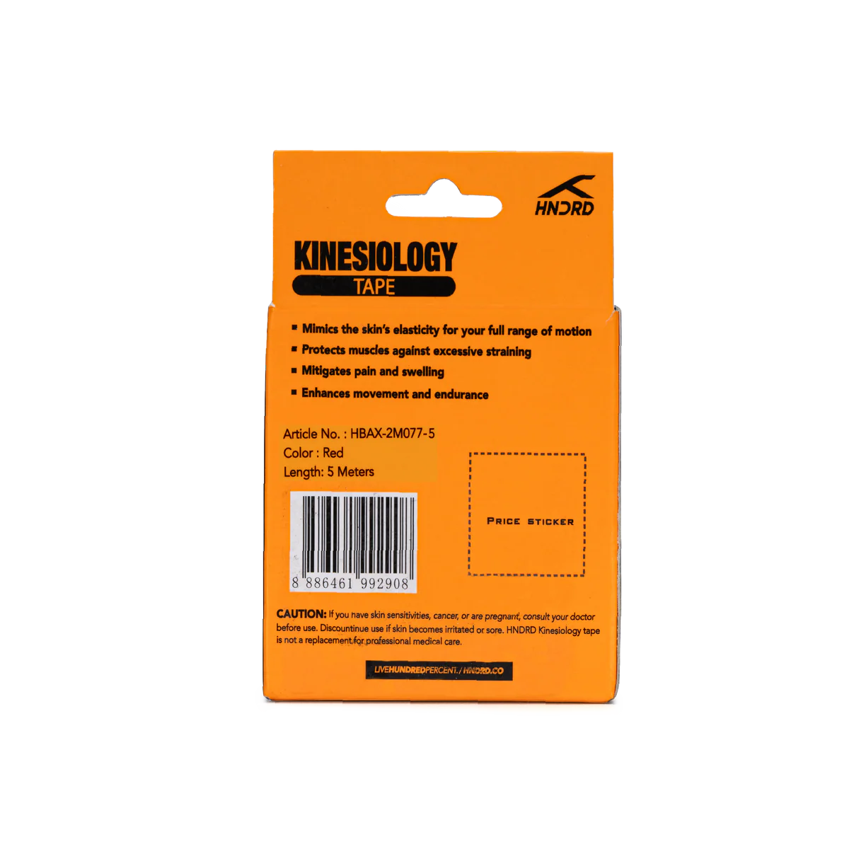 Hundred Professional Kinesiology Tape – Waterproof, Breathable Muscle & Joint Support Tape for Sports & Recovery