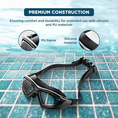 Endless EL1007 Premium-Schwimmbrille mit Antibeschlag- und UV-Schutz  Material: Silikon, PU | Stilvolle Brille mit 180-Grad-Weitwinkel | Weiche Silikondichtung für Dichtheit | Mit Hartschalenetui