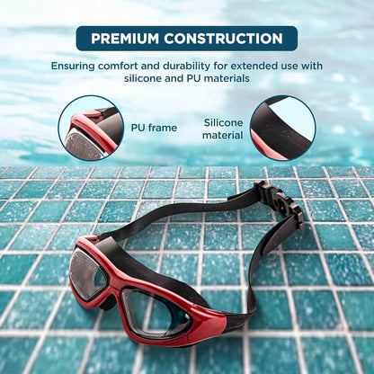 Endless EL1007 Premium-Schwimmbrille mit Antibeschlag- und UV-Schutz  Material: Silikon, PU | Stilvolle Brille mit 180-Grad-Weitwinkel | Weiche Silikondichtung für Dichtheit | Mit Hartschalenetui