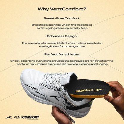 Hundred VentComfort Insoles Breathable Honeycomb Design for Fresh, Dry & Odor-Free Feet