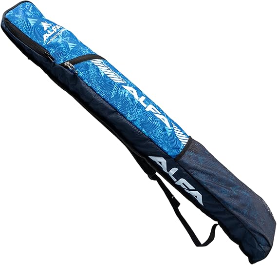 ALFA Storm Hockey-Tasche für zwei Schläger | Mehrfarbig | Verstellbar | Polyester | Leicht und strapazierfähig | Geräumiges Hauptfach | Reißverschlusstasche für Zubehör | Jali-Tasche für Organisation