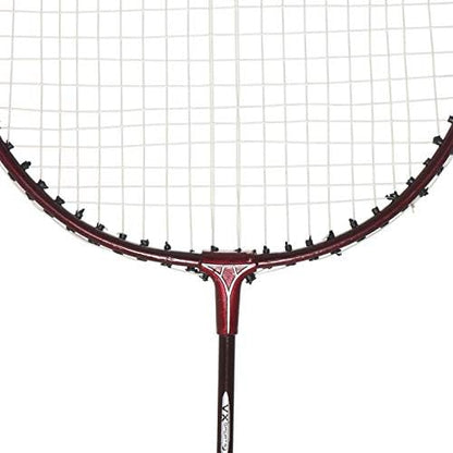 Vector X badminton racket | Color: Multicolour | Size: One size | For men & boys | Material: Aluminium | Set of 2 with 3 nylon shuttlecocks | Outdoor play, backyards | Sports training
