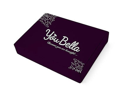 YouBella Fashion Strass Halskette | Farbe: Silber | Für Frauen und Mädchen | Material: Messing | Kristallschmuck | Perfekt für alle Gelegenheiten | Am besten zum Verschenken | Hautfreundlich | Nicht allergisch