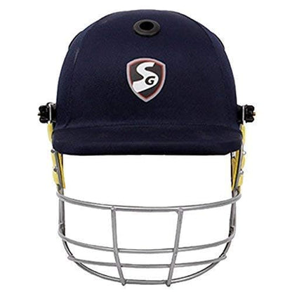 SG BLAZETECH Cricket-Helm | Marineblau | Für Männer & Jungen | Verstellbares Stahlgitter | Rückenstützriemen | Leichtgewicht ca. 450g