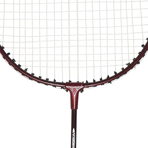 Vector X VXB-10 Jr. Aluminium Badminton Racket Set (Multi-Colour) 2 Schläger und 3 Stück Nylon Shuttles mit Full Cover Set Material: Aluminium für Fortgeschrittene