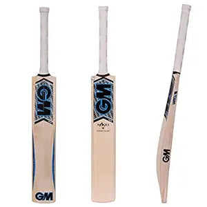 GM Neon Maxi English Willow Cricket Bat | Farbe: Beige | Größe: 3 | Für Männer & Jungen | Material: Holz | Maximale Schockabsorption | Dominanter Schlag