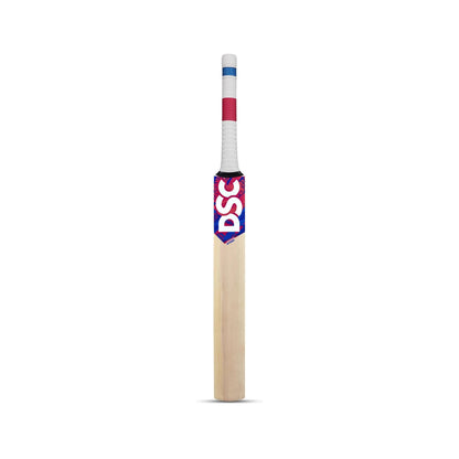 DSC Intense Pro Middler Practice Kashmir Willow Cricket Bat | Farbe: Beige | Größe: Herren | Material: Holz | Spielfertiger Premium Lederschläger | Massive Edges | Für Training und Matches