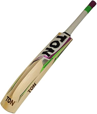 SS Ton Gutsy English Willow Cricket Bat | Color: Beige | Size: 5 | Material: English Willow | Lightweight | with free cover | Ready to play | For advanced players