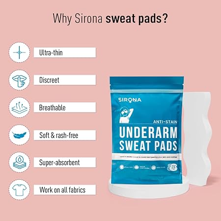 Sirona Einweg-Achselpads, Antitranspirant Absorbent Geruch Blocker Pads Achsel Kleid Shields, kämpft Hyperhidrose
