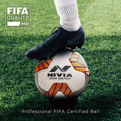 Nivia Unisex Adult Dom Game Football, Golden, 5
