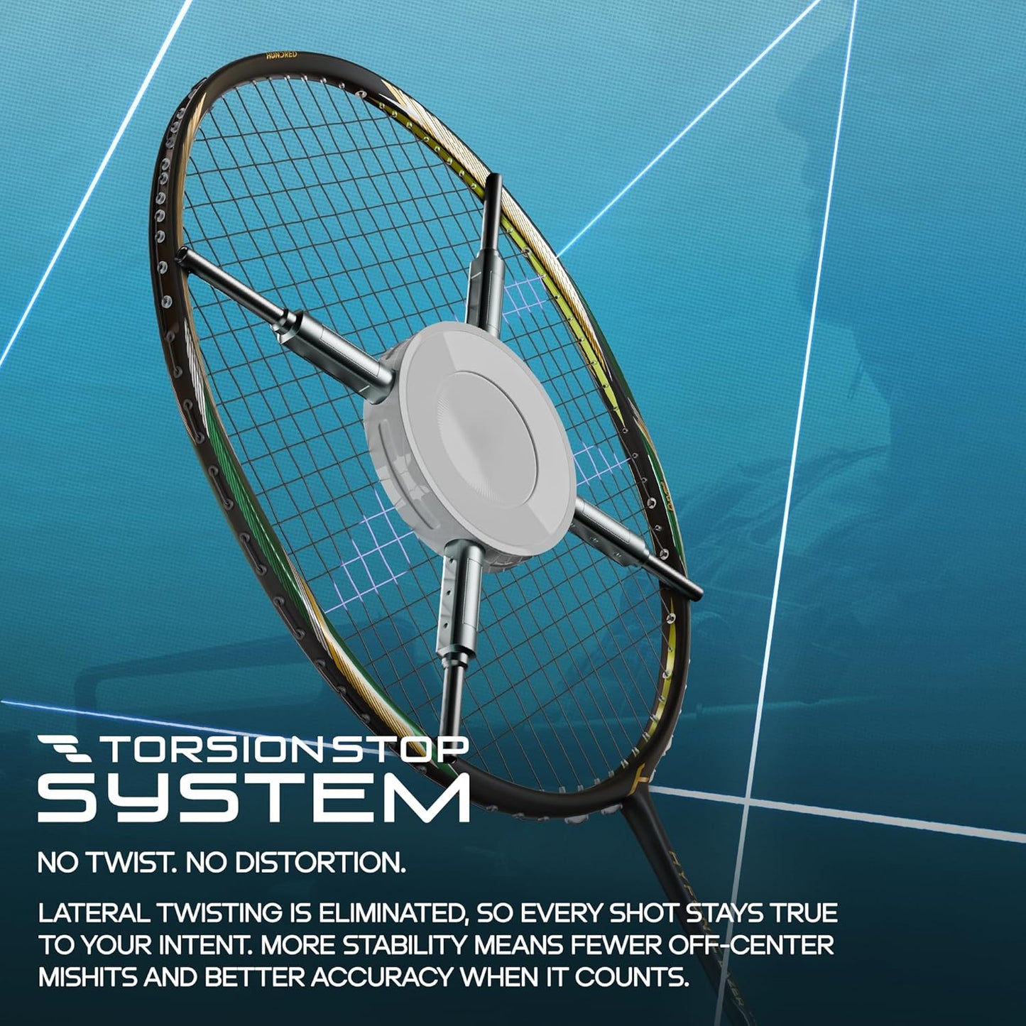 HUNDRED Hyfonic Lazer Badmintonschläger (5U, bespannt)  Präzise Kontrolle & Kraft