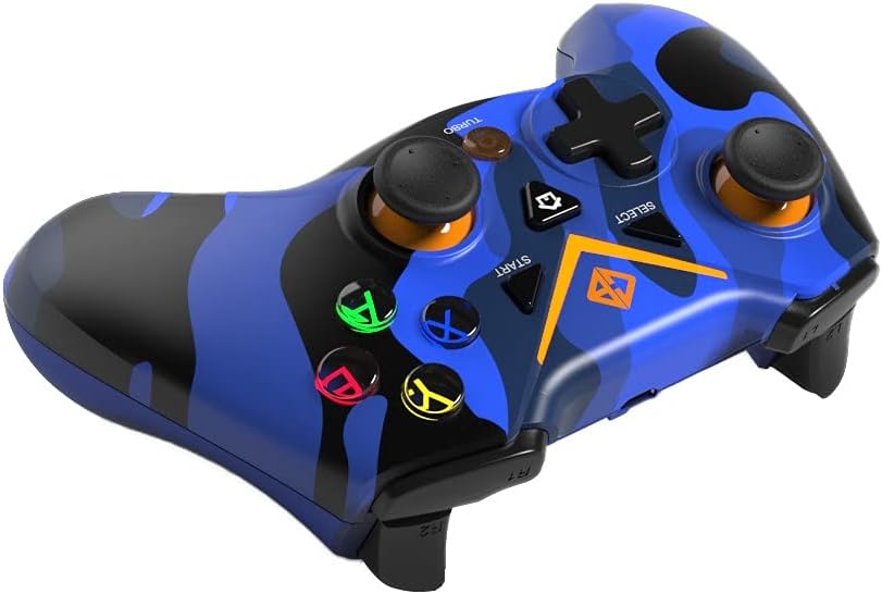 Cosmic Byte C3070W Nebula 2.4G Wireless Gamepad für PC unterstützt Windows XP/7/8/10/11, empfindliche Trigger, verbessert mit USB-C-Anschluss, gummierte Oberfläche (Camo Blue)
