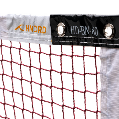 Hundred HD BN80 Badminton net (Brown) – Durable Club-Grade Polypropylene Mesh with PVC/Polyester Tape