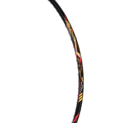 Hundred BATTLE 700 Badminton Racket, 4U, Anthracite/Gold/Orange