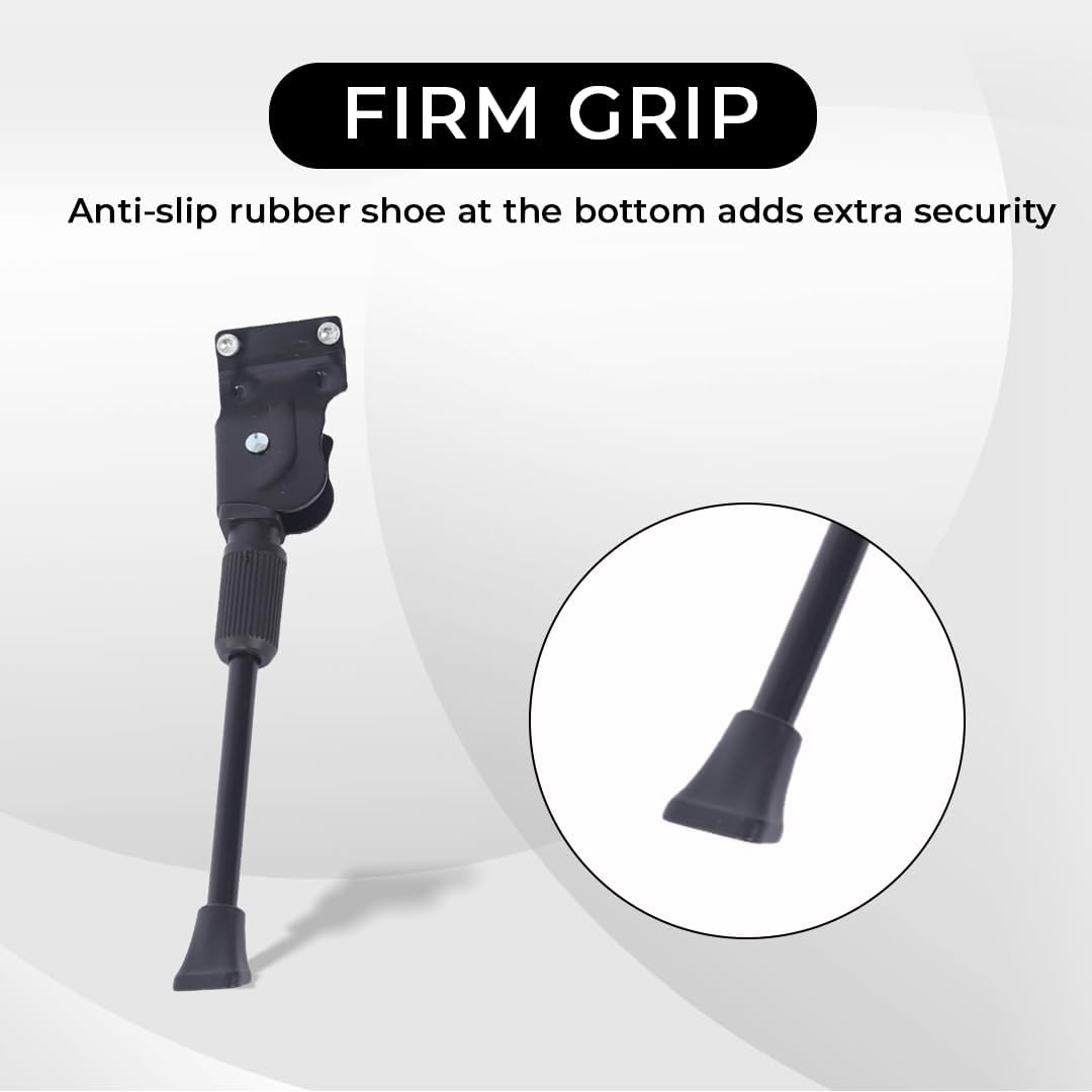 Endless EL1054 Verstellbarer 24-29 Zoll schwarzer Fahrrad-Seitenständer aus Aluminiumlegierung mit Doppelmutter für alle Arten von Fahrrädern oder Motorrädern