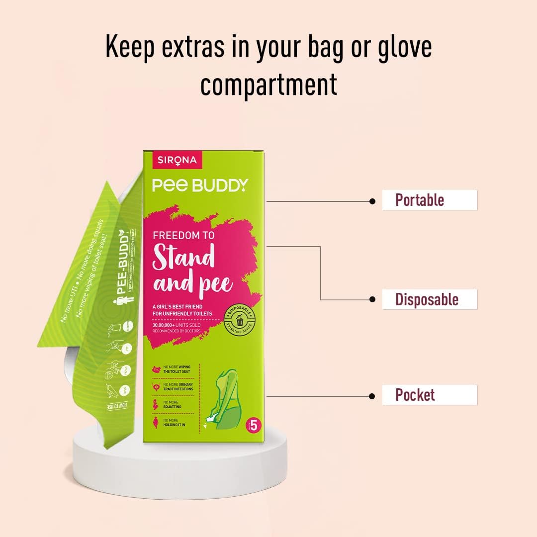 PEE BUDDY Urinal aus Pappe Pipi Trichter für Frauen, Pinkeln im Stehen, Urinierhilfe für Frauen Antibacterial Pipi Trichter für Frauen