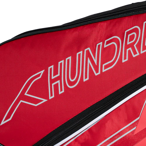 Hundred Two Step Kitbag – Dual Compartment Sports Bag with Front Pouch | Durable Zips, Adjustable Padded Straps & Comfortable Hand Grip | Ideal for Badminton, Tennis & Gym (Red)