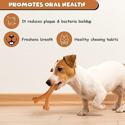 FUNFY Dog Chewing Y-Shape Bone Toy - Durable Flavored Nylon Chew Toy for Aggressive Chewers, Safe & Non-Toxic, Dental Care for Small and Medium Dogs
