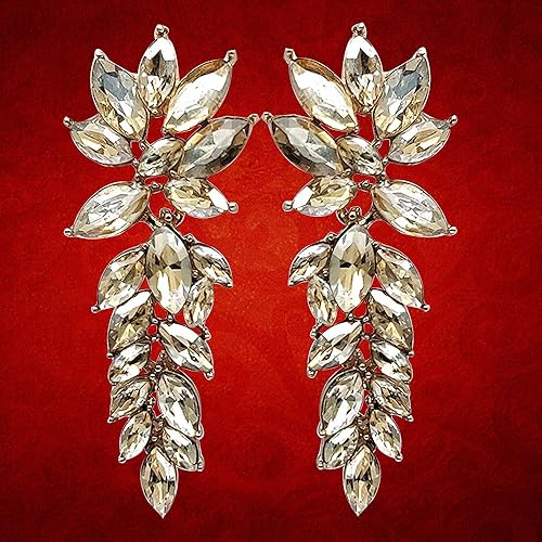 YouBella Jewellery Ohrringe für Frauen Kristallohrringe für Mädchen und Frauen (Weinrot)