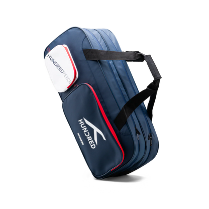 Hundred Gravity Duffle Kit Bag | Geräumige Sporttasche für Schlägersportarten mit großem Fach für Badminton- und Tennisschläger, Schuhe und Ausrüstung | Ideal für Sport, Fitnessstudio und Reisen (Marineblau)