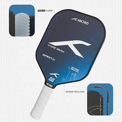 Hundred Spirit X Wide Pickleball-Schläger | USA Pickleball-zertifiziert | Leicht, explosive Kraft und Geschwindigkeit | 13 mm Performance-Kern | Premium-Griff für kontrolliertes Spiel