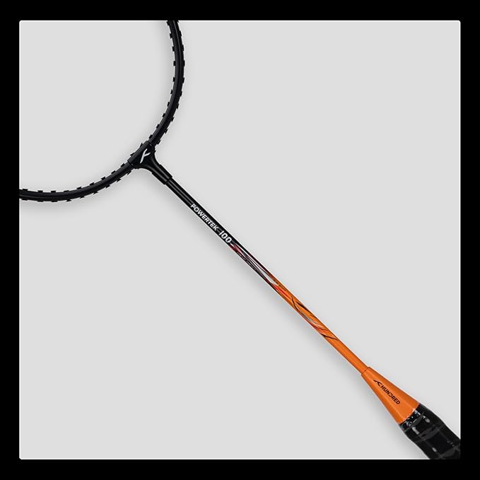 HUNDRED Powertek 100 (2er Set) Badmintonschläger mit Vollbespannung (Größe: Standard, Griffgröße: G5) | Besaitung | Material: Aluminium | Maximale Spannung: 16-18lbs | für fortgeschrittene Spieler