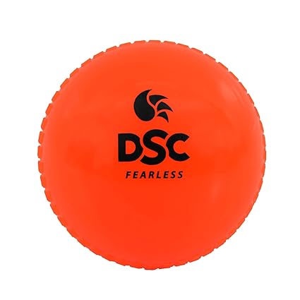 DSC Air 200 Cricketball (Orange)| Gummi | Geeignet für das Übungsspiel | Fester Innenkern | Wetterfest | Training | Leichtgewicht