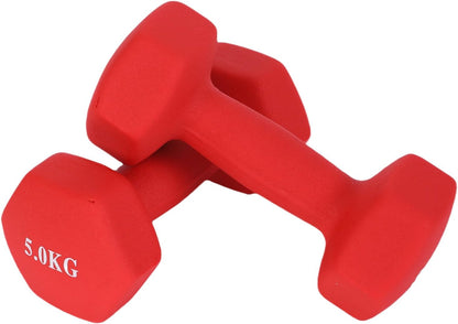 Endless Neoprene Coated Fixed Dumbbell for Gym Exercises | Material: Iron with Vinyl Coat | Weights for Women and Men | Color: Multicolor