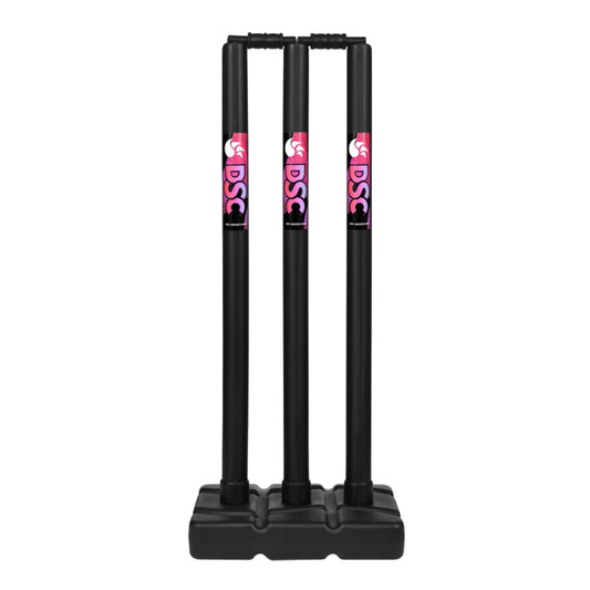 DSC Plastic Cricket Stump Set with 3 Stumps, 2 Bails and 1 Base, Men's Size