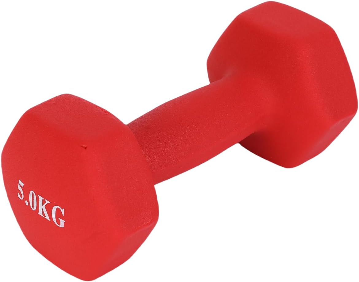 Endless Neoprene Coated Fixed Dumbbell for Gym Exercises | Material: Iron with Vinyl Coat | Weights for Women and Men | Color: Multicolor