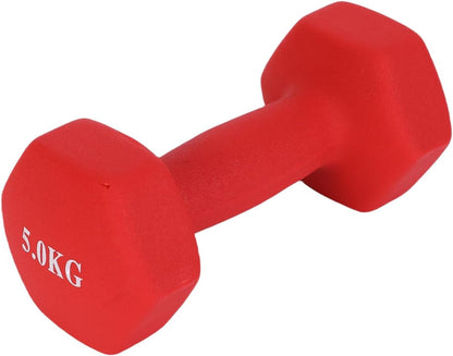 Endless Neoprene Coated Fixed Dumbbell for Gym Exercises | Material: Iron with Vinyl Coat | Weights for Women and Men | Color: Multicolor
