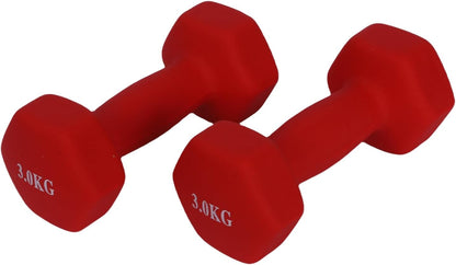 Endless Neoprene Coated Fixed Dumbbell for Gym Exercises | Material: Iron with Vinyl Coat | Weights for Women and Men | Color: Multicolor