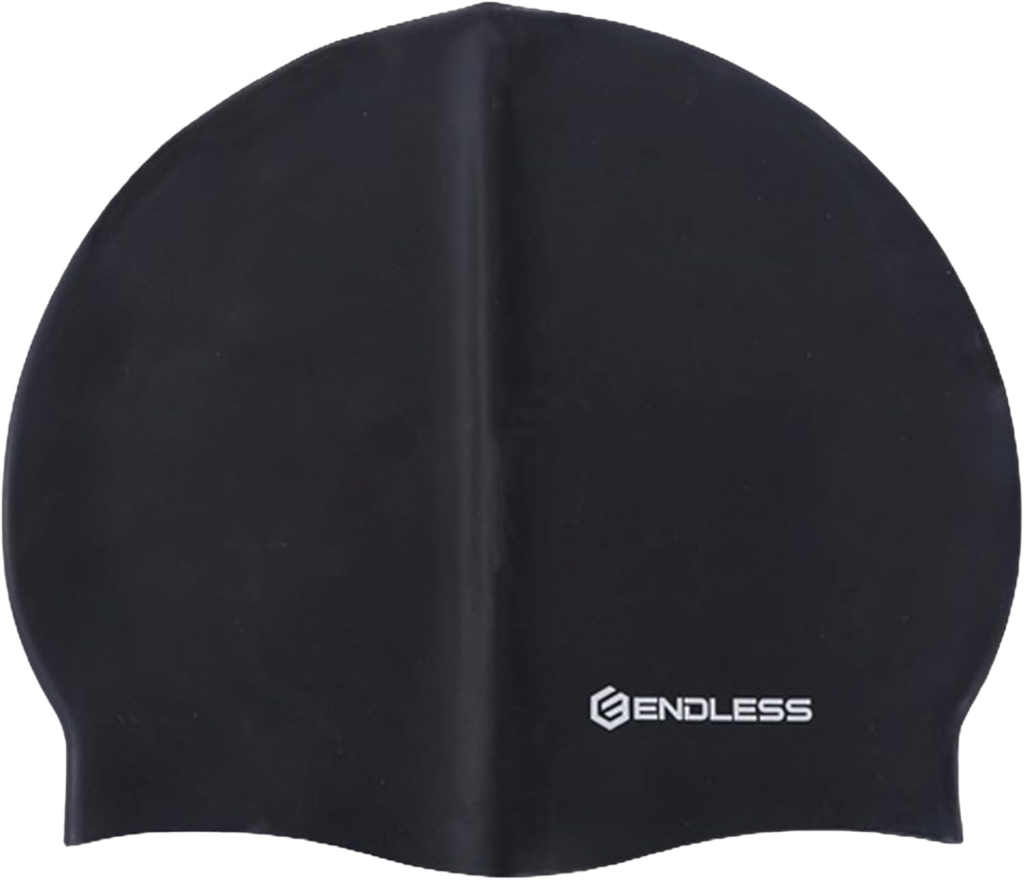 Endless EL1019 Classic, comfortable, simple silicone swimming cap | Black | Fully elastic, waterproof swimming cap for long and short hair with thicker brim | For adults, women and men