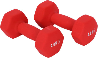 Endless Neoprene Coated Fixed Dumbbell for Gym Exercises | Material: Iron with Vinyl Coat | Weights for Women and Men | Color: Multicolor