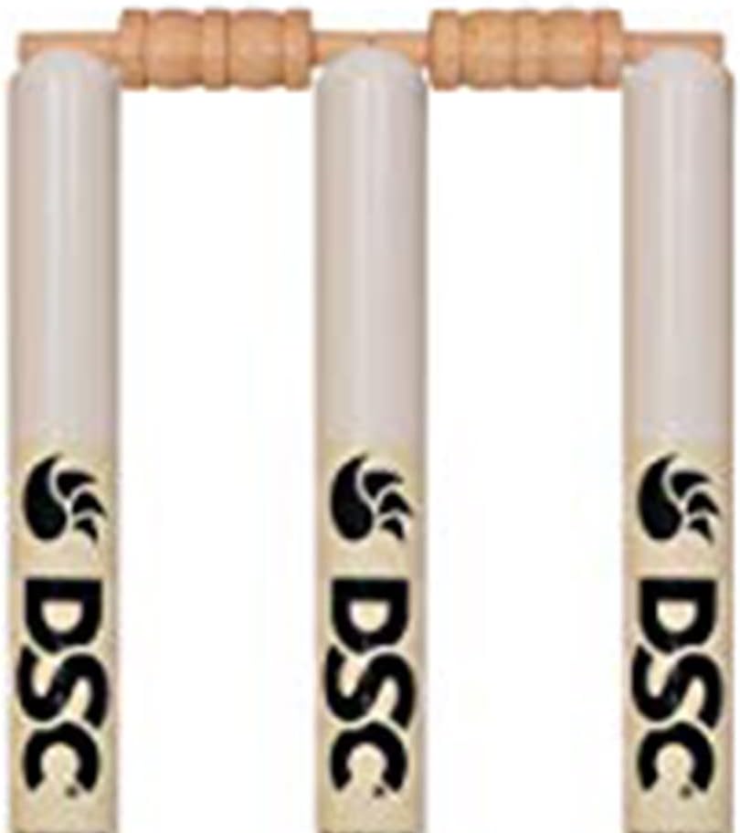 DSC Duco Finish Cricket Stümpfe Set mit Bails | Holz | Größe: Voll