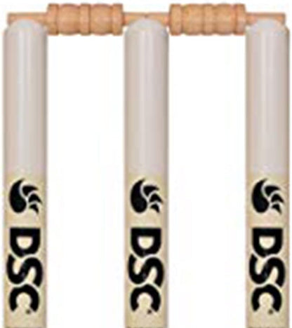 DSC Duco Finish Cricket Stümpfe Set mit Bails | Holz | Größe: Voll