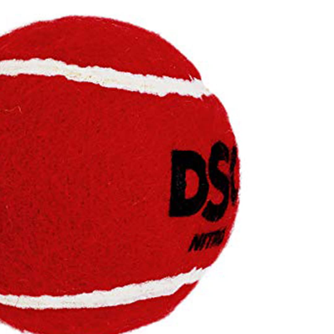 DSC Nitro Heavy Tennis Cricket Ball (12er Pack) | Leder | Geeignet für Übungsspiel | Training | Hartplatz | Rasen
