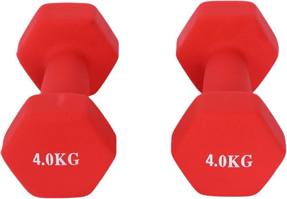 Endless Neoprene Coated Fixed Dumbbell for Gym Exercises | Material: Iron with Vinyl Coat | Weights for Women and Men | Color: Multicolor