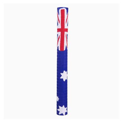 DSC Australian Flag Cricket Bat Grip | Color: Blue & Red | Size: Standard | Pack of 1 | Material: Rubber | Improved control | Durable performance | Easy installation | Use for all players
