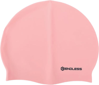 Endless EL1019 Classic, comfortable, simple silicone swimming cap | Black | Fully elastic, waterproof swimming cap for long and short hair with thicker brim | For adults, women and men