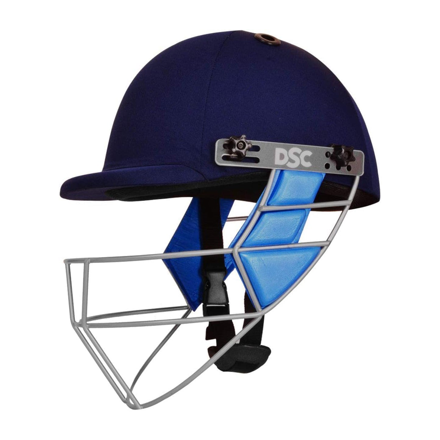 DSC GUARD Cricket Helmet | Navy Blue | For Men & Boys | Steel Mesh | Adjustable Back Support Strap | Removable and Washable Sweatband | Lightweight