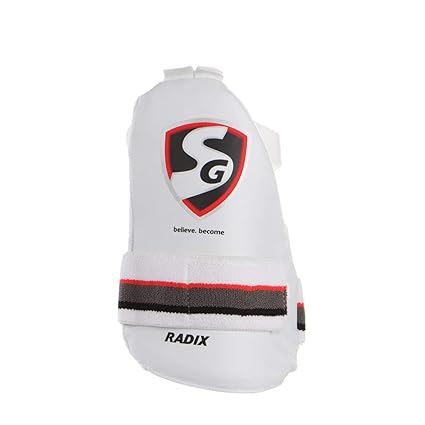 SG Radix RH Inner Thigh Pads | Size: Adult | Material: Polyurethane (PU) | For Men & Boys | Lightweight | Durable | Adjustable | High density foam | Soft and absorbent | Elastic Velcro straps | For extra protection