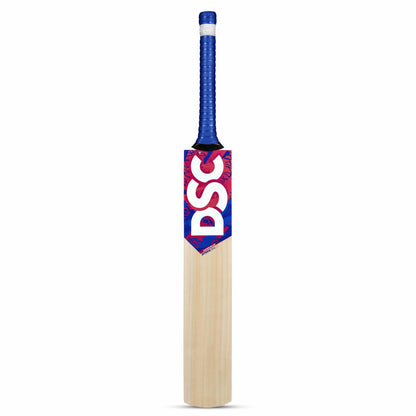 DSC Intense Zeal Cricket Bat für Herren und Jungen (Beige) | Material: Kashmir Willow | Leichtgewicht | Freier Bezug | Spielfertig | Für Fortgeschrittene Spieler | Ideal für Lederball