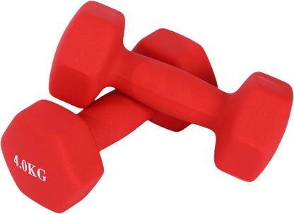 Endless Neoprene Coated Fixed Dumbbell for Gym Exercises | Material: Iron with Vinyl Coat | Weights for Women and Men | Color: Multicolor