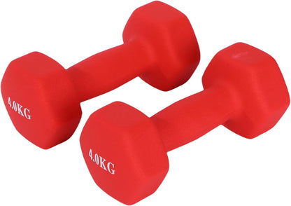 Endless Neoprene Coated Fixed Dumbbell for Gym Exercises | Material: Iron with Vinyl Coat | Weights for Women and Men | Color: Multicolor