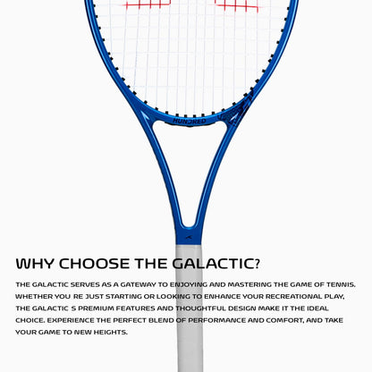 Hundred Galactic Strung Tennisschläger mit Vollschutzhülle | 4-Punkte-Kopfgewichtung | Griffgröße 2 (10,8 cm) | 275 Gramm